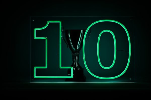 10 Sports numbers Neon